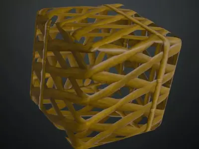 Woven Bamboo Wicker Pattern PBR Seamless Texture