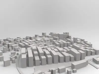 cityscape city Low-poly 3D model