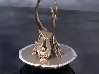 Goddess form water rising 3D model