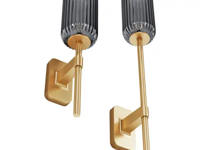 Astro lighting tacoma single-single grande reed ribbed glass 3D model