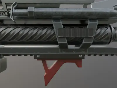 Sci Fi LowPoly model of a heavy anti-materiel sniper rifle  Low-poly 3D model