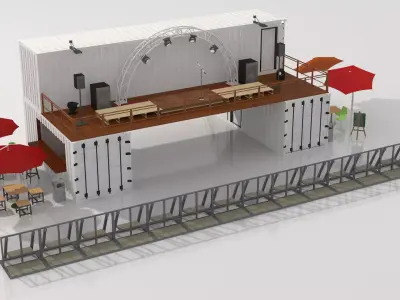Container Scene Theater 3D model