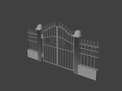 Gateway Exterior Mansion Gate 3D model