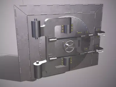 Metal Bank Safe - Vault - PBR Game Ready - Low-poly 3D model Low-poly 3D model