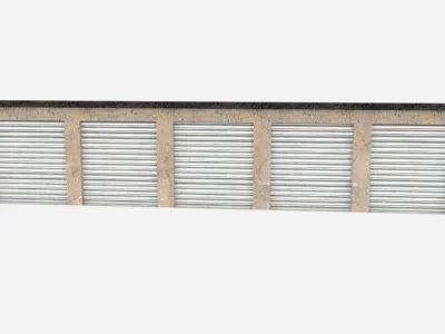 5 Storage Units Low-poly 3D model