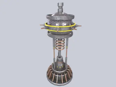 Nuclear reactor Low-poly 3D model get