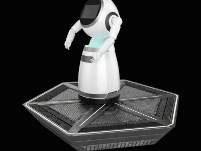 Robot octopus stand 3D model