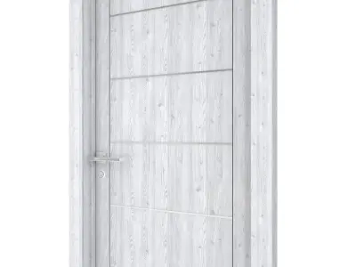 Door-064 wooden door 3D model