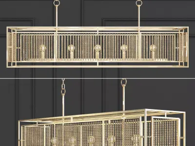 Adelle Rectangular Chandelier 3D model