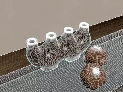 Flower vase 3D model 6