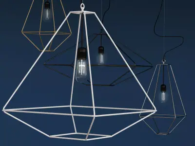 ConTradition pendant light hanging from wire 3D model