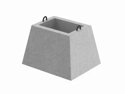  Concrete Block 3D model