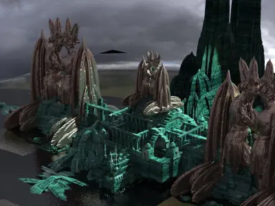 Celtic Gods Arch Exterior Hall 3D model