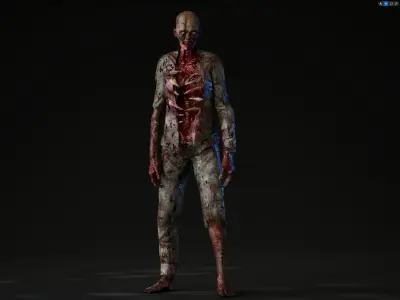 Zombie Low-poly 3D model