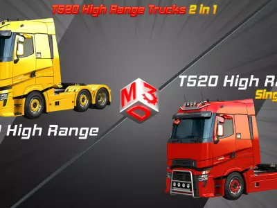 T520 High Range Trucks  2 in 1 3D Model Pack