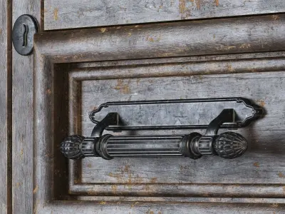 Classic Wooden Door 3D model