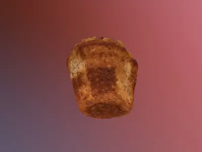 Banana Nut Muffin 3D model