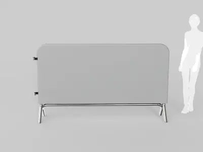 Fence Barrier - Crowd Control Barrier 3D model