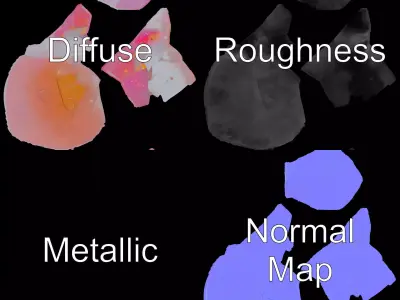 Radiant Pink Gemstone model pack Texture