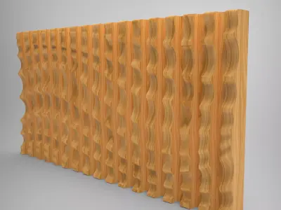 Modern Parametric 3D Wave Wall Art 3D print model