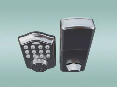 Electronic Digital Door Lock Low-poly 3D model