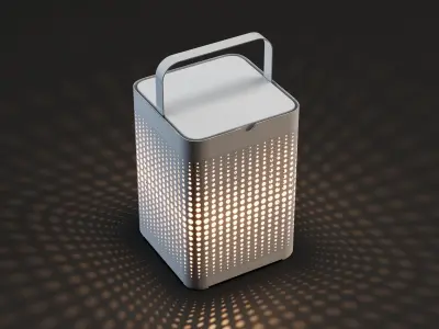 Outdoor Patio Floor Lamp - Vineko Luma 3D model