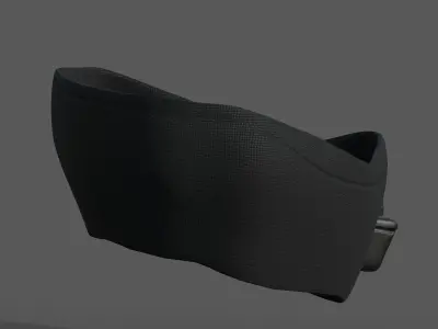 Gas mask respirator scifi futuristic ver 2 Low-poly 3D model