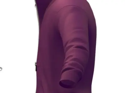 Cartoon High Poly Subdivision Purple Jacket Low-poly 3D model purchase