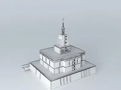 LDS, Temple Mormon, Mexico D.F.,  Mexico City. 26th Operating... Free 3D model