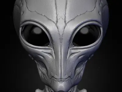 Realistic Alien 9 Sculpt 3D model