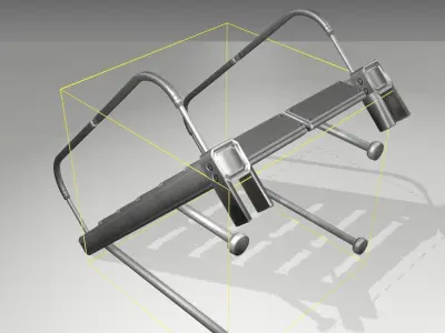 Futuristic Stairs - 17 - Basic Textures Low-poly 3D model
