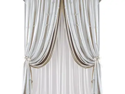 Curtains575 curtain Low-poly 3D model