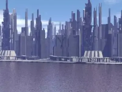 SciFi city  Free 3D model