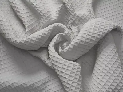 Waffle Weave Cotton Fabric Texture PBR Texture