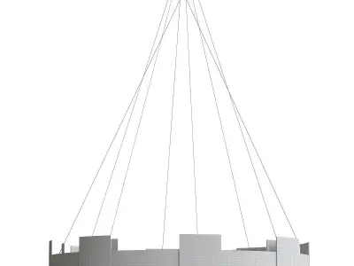 Kichler pendant light with squares hanging from it 3D model