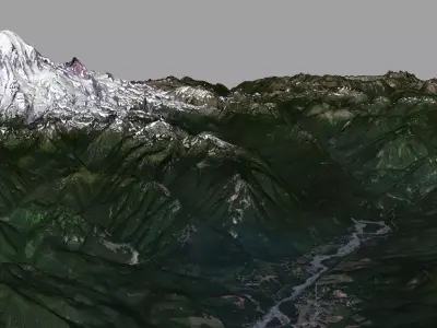 Mount Rainier 3D model