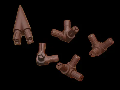 Russian Pyramid PVC Corner Joints 3D print model