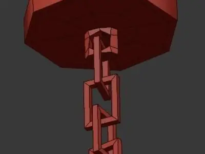 Thalia chandelier White glass 15 3D model