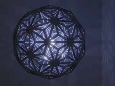 Snowflake Light Low-poly 3D model