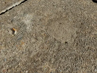 concretetile octagon of concrete 3D model