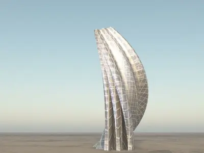 Wave Wall Building 3D model
