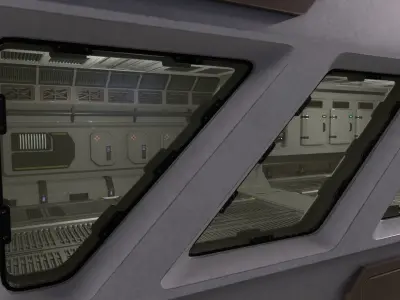 Architecture PBR Space Panels kitbash Low-poly 3D model