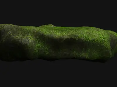 Rock 07 - Moss Low-poly 3D model