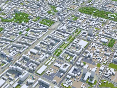 Chelyabinsk Downtown Russia Low-poly 3D model