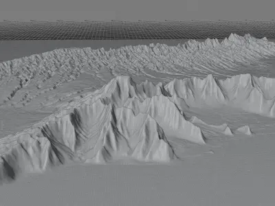 Oahu island full 3d model terrain 3D model