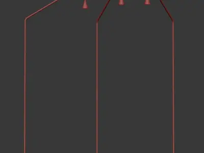 Austere floor lamp 3D model