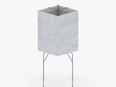 1406 - Paper Lamp Low-poly 3D model