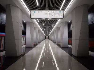 Solaris Subway Station Low-poly 3D model