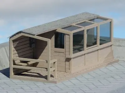 taxi shelter 3D model