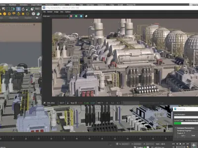 Sci-Fi factory 3D model